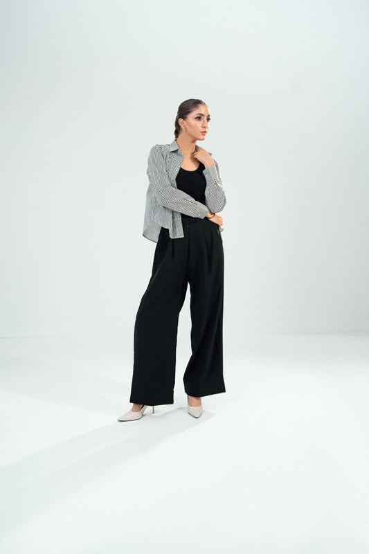 Stripes Button Down - Black
