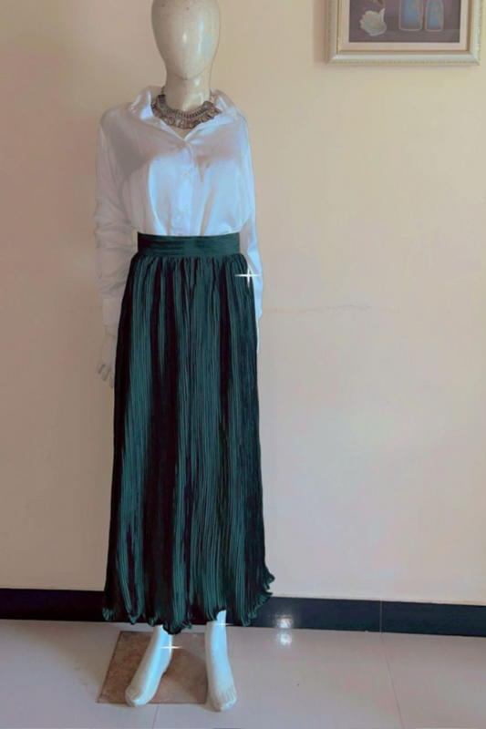 Silk Skirt - Emerald Green