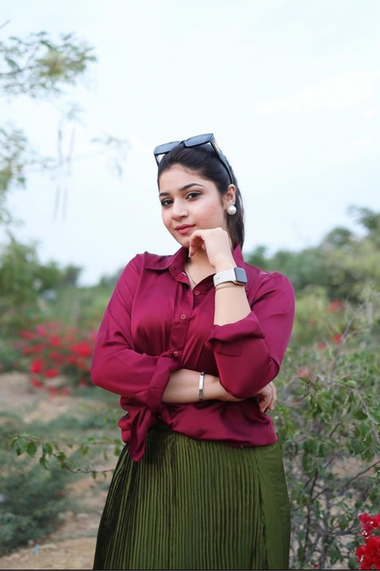 Button Down Shirt - Maroon