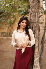 Silk Skirt - Maroon