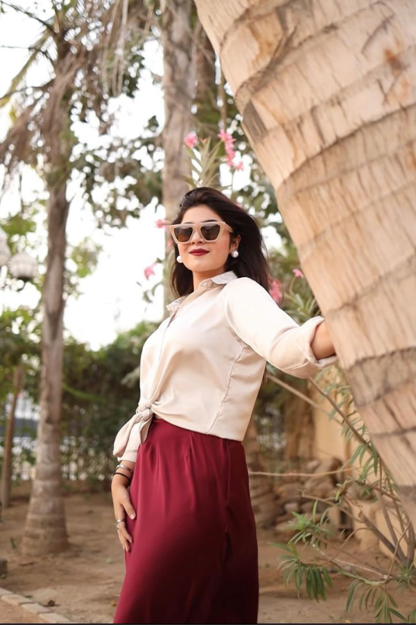 Maroon silk outlet skirt