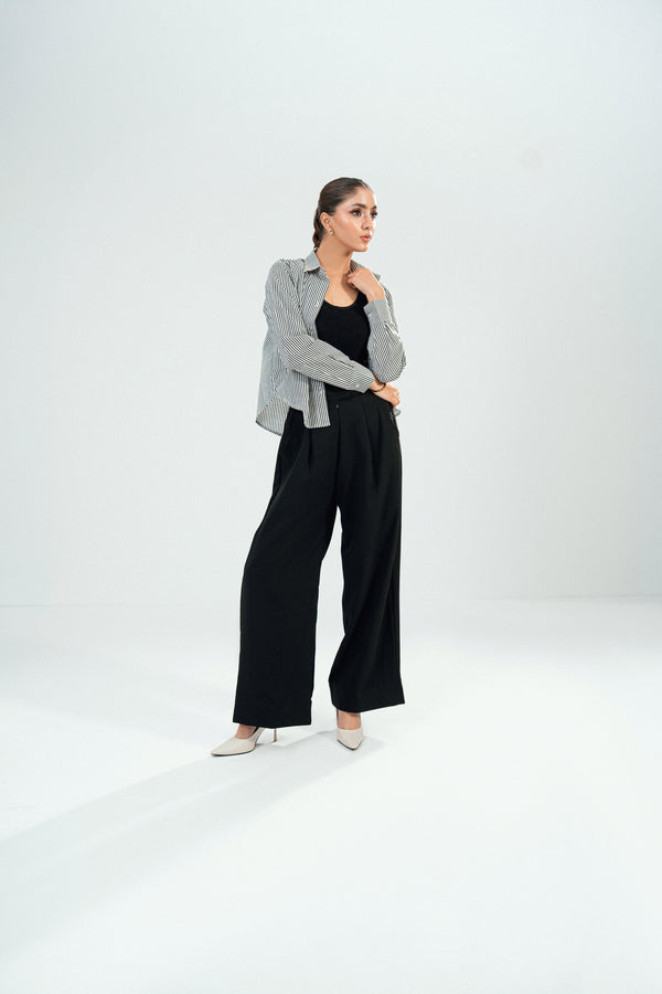 Stripes Button Down - Black