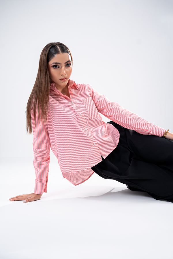 Stripes Button Down - Pink