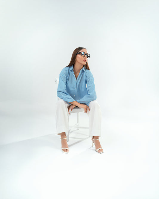Zip Linen Pants - White