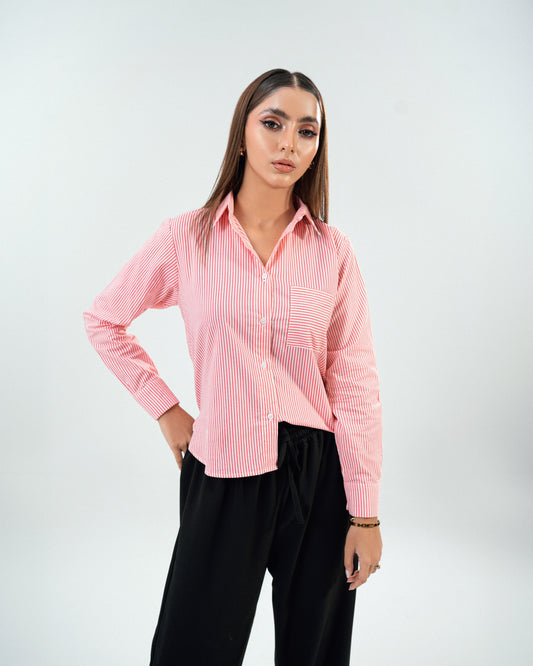 Stripes Button Down - Pink